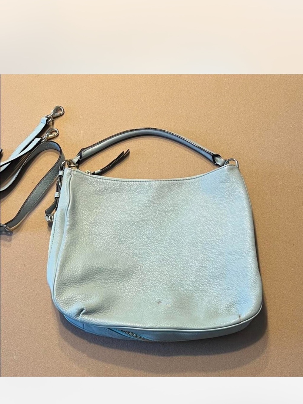 Soft Blue Leather Kate Spade Bag - Classic Women's Handbag